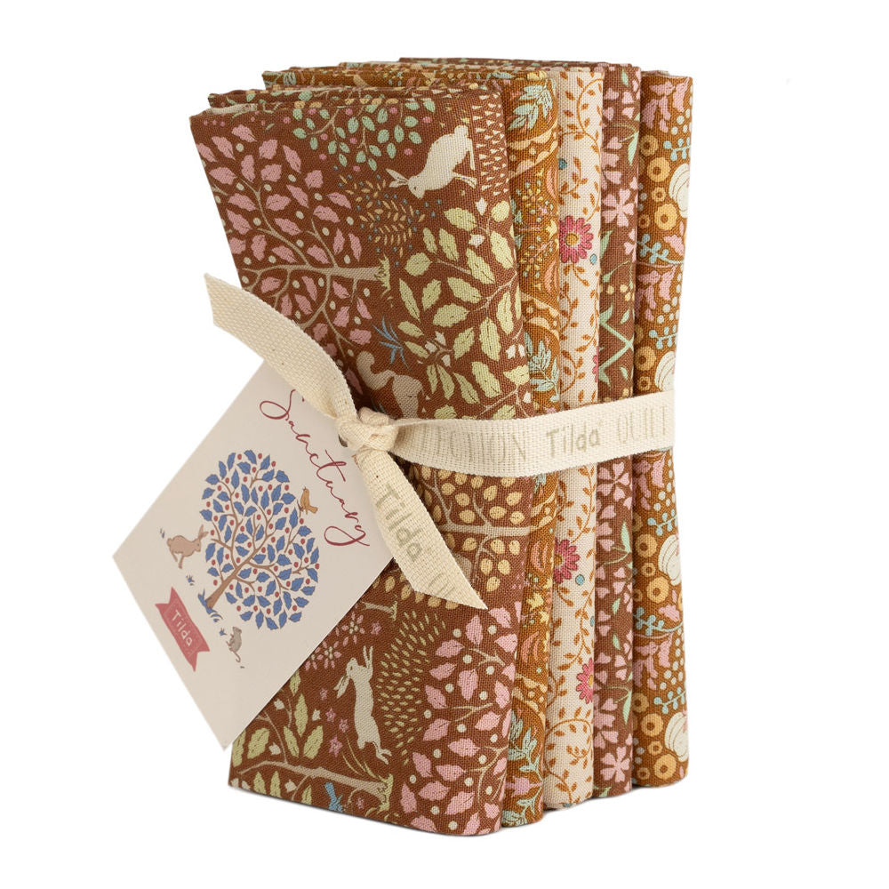 ** Pre-order **  Tilda  - Sanctuary - Caramel Fabric Bundle (5 Fabrics)