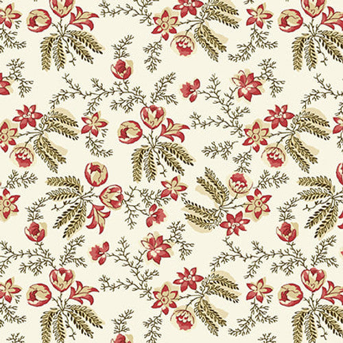 Henry Glass Fabrics - Bucklebury Chintz - Calico Sprays Cream