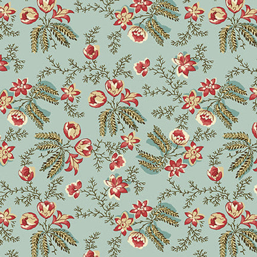 Henry Glass Fabrics - Bucklebury Chintz - Calico Sprays Light Teal