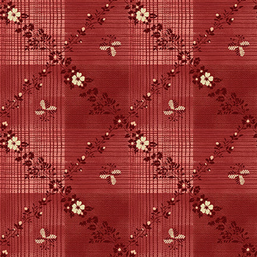 Henry Glass Fabrics - Bucklebury Chintz - Geometrics Red