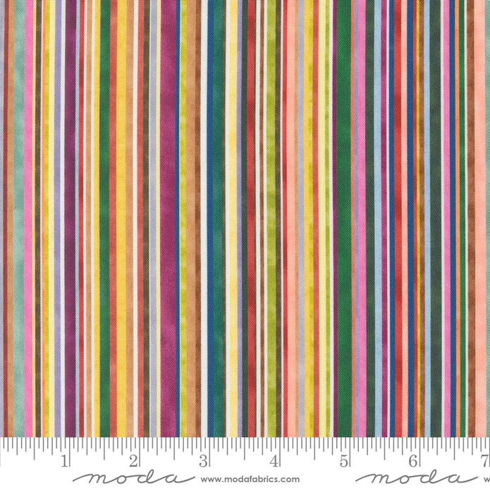 Moda - Floribunda- Jive Train Stripes Rainbow 3981111