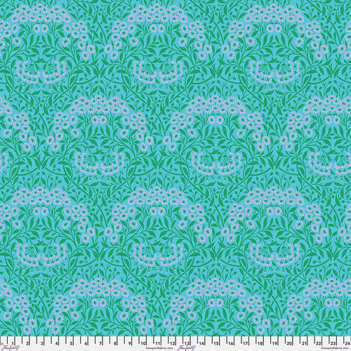 Kaffe x Morris & Co - Michaelmas Daisy Aqua PWKW007