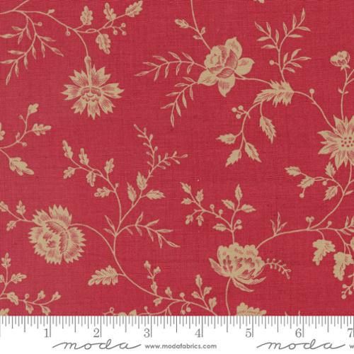 Moda - French General - Rouenneries Trois - Jolie Floral Toile Rouge 1396214