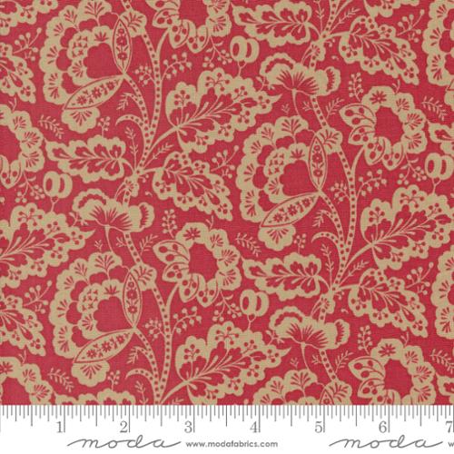 Moda - French General - Rouenneries Trois - Jolie Floral Toile Rouge 1396316